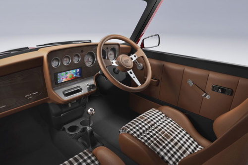 Leather interior of Wood and Pickett Mini by CALLUM